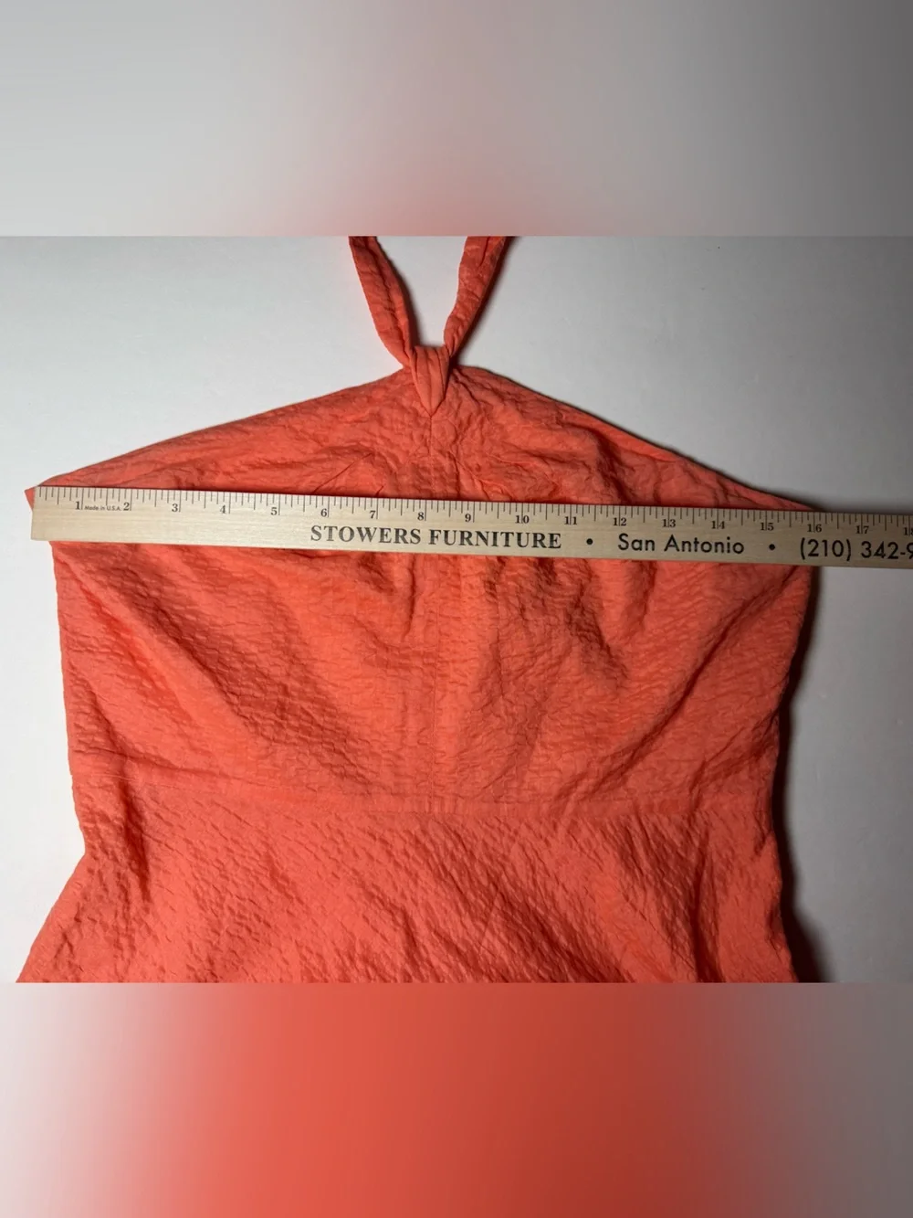 J. Crew Coral Textured fit & flare Halter Dress Size 8 Lined